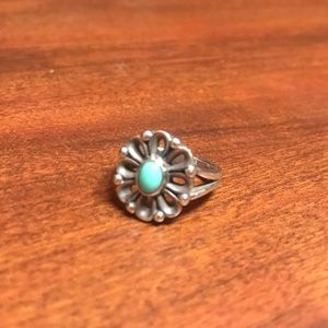 James Avery de Flores ring with turquoise